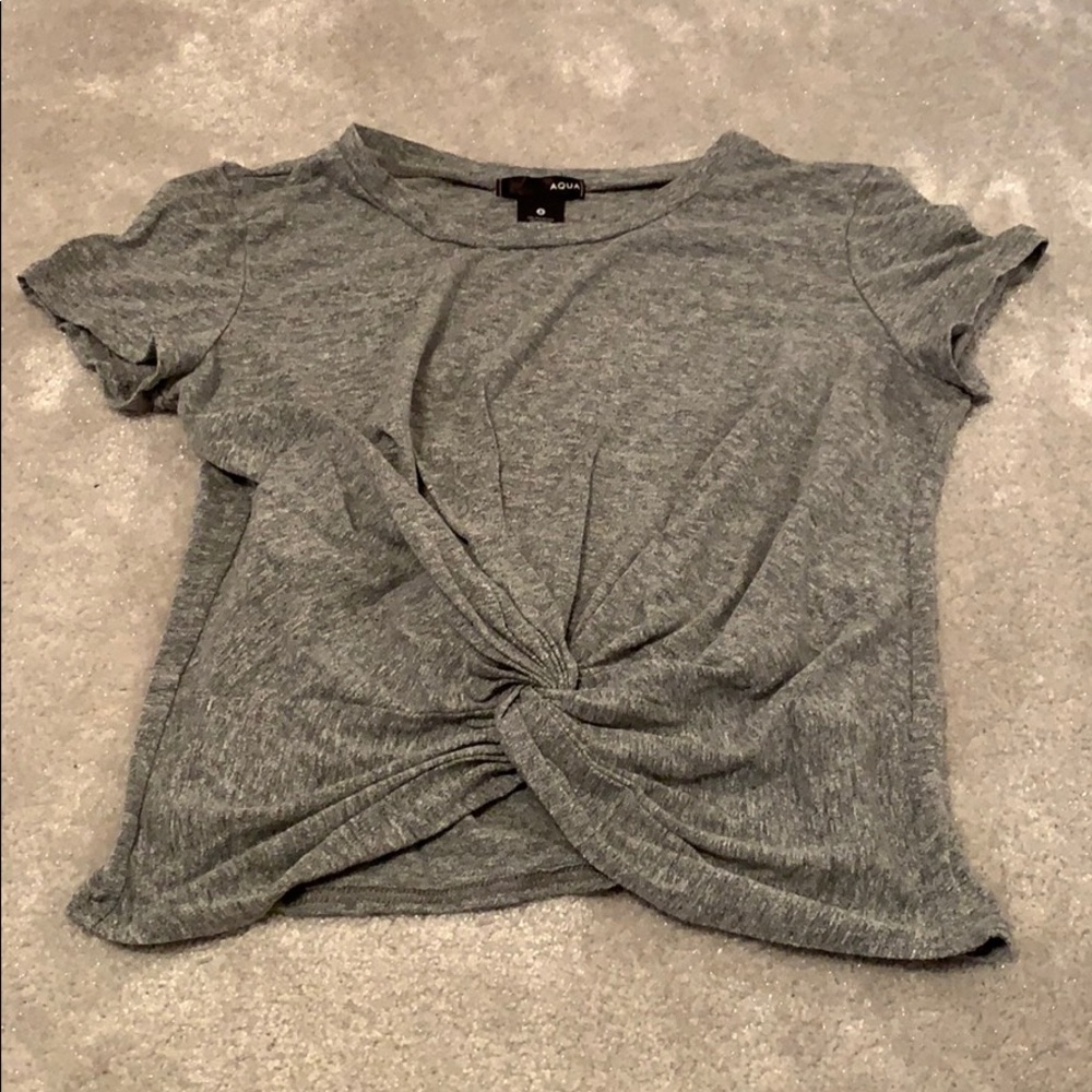 Women’s AQUA Gray Twist T Shirt